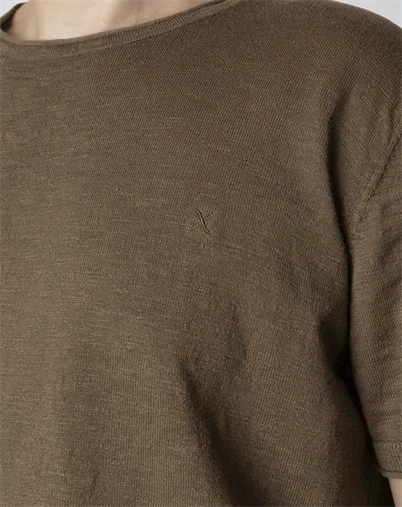 Clean Cut Copenhagen - Thomas Knitted T-shirt - Shitake 
